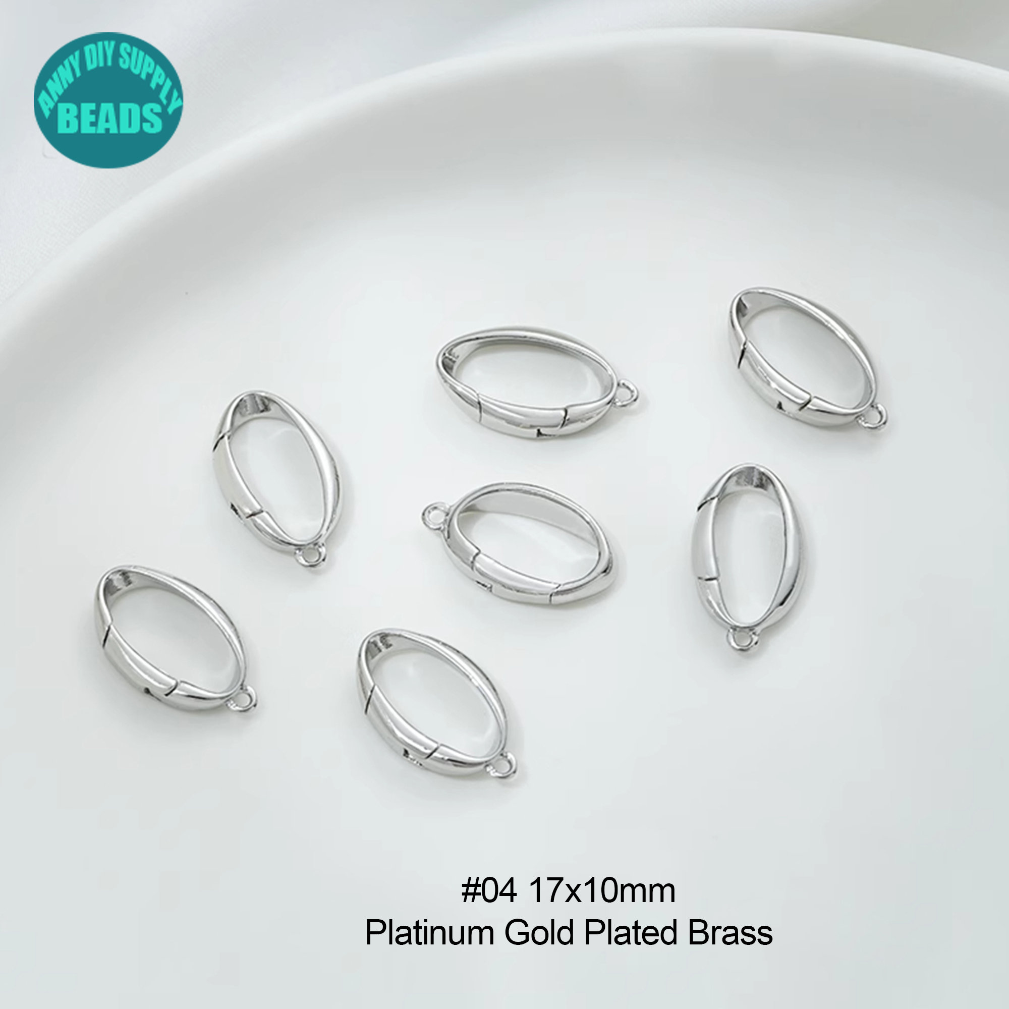 10 Stück 14k Vergoldete Verschlüsse – Ovale Büroklammer-Verschlüsse Für DIY-Schmuck, 14 Mm