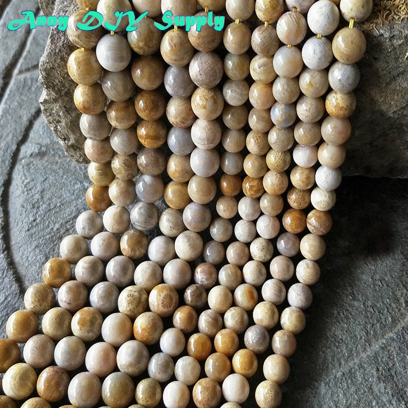 Coral Jade Ntural Chrysanthemum Stone Beads Supply 6/8/10mm | Etsy