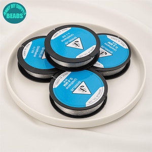0.3-0.8mm Korean Clear Elastic Beading Cord, Strong Urethane Stretch Thread Spool for Bracelet Making
