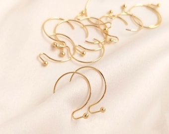 5/10/50 pair Earring Hooks,14K Gold Plated Earring Hook