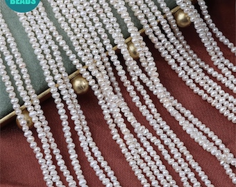 Tiny Freshwater Pearl Beads: Potato Shape Seed Pearls (2-2.5mm)