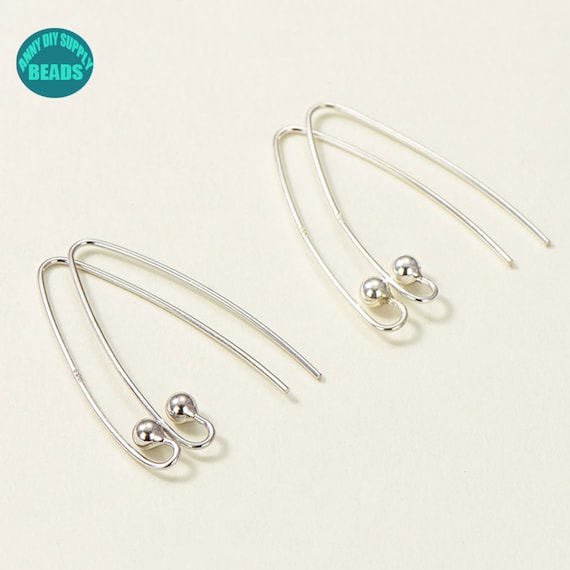 S925 Sterling Silver Earring Hook,earring Hooks With Ball,ear Wire Hooks 