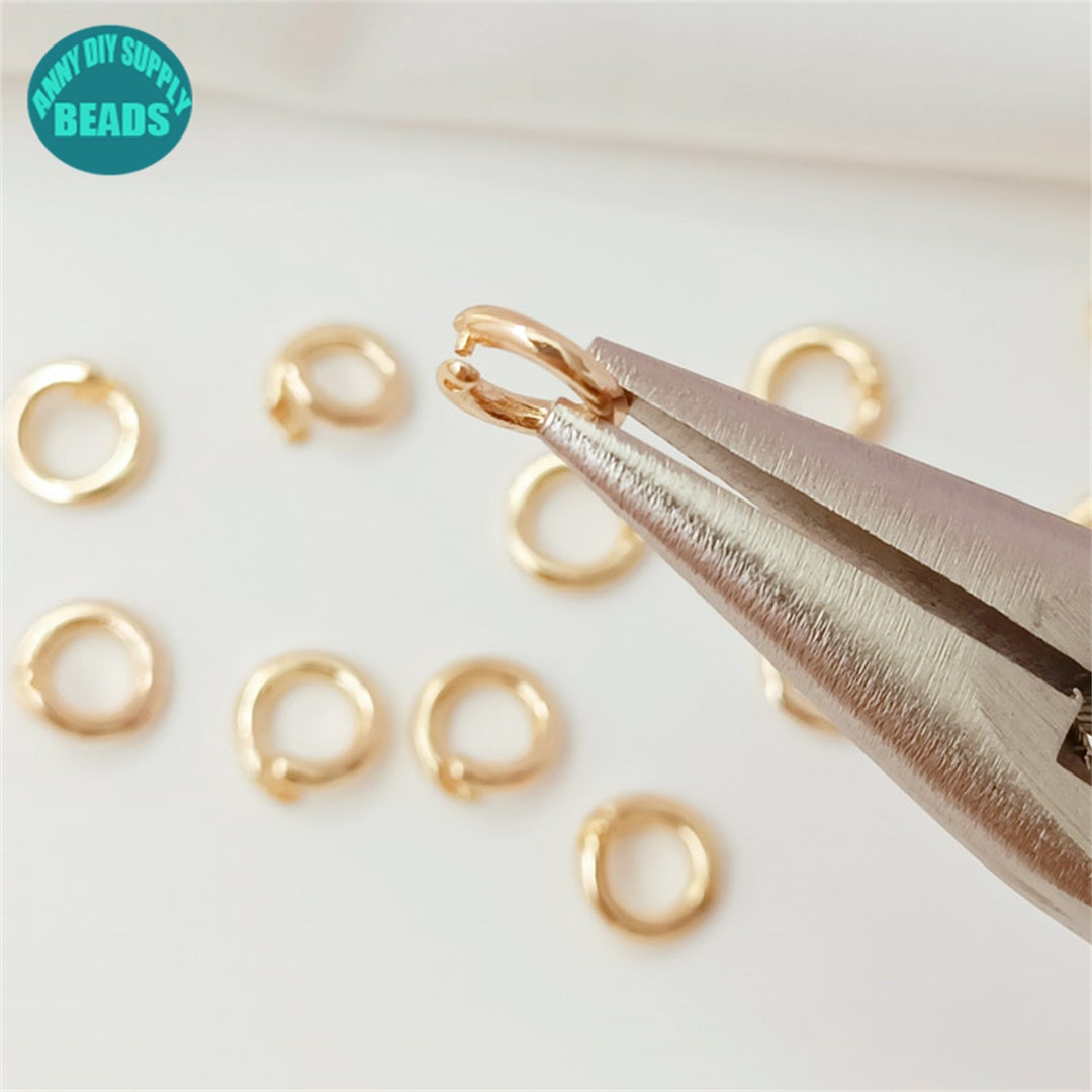 7mm 14K Gold Plated Brass Open Rings,ring With Fasterner,jump Rings - Etsy