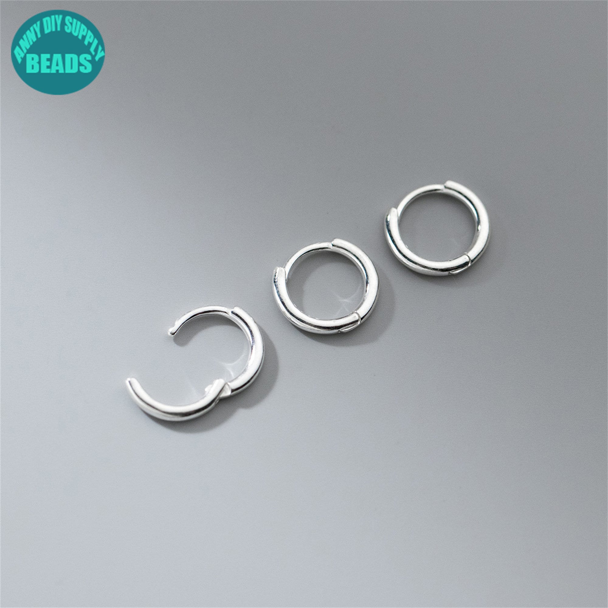 S925 Sterling Silver Lever Back Hoop: Minimalist Earring Supply - Etsy