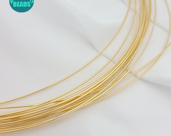 18K Gold Plated Brass Jewelry Wire: Half Hard, 0.4/0.5/0.6mm/0.8mm/1.0mm