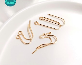 5/10/50 Pair Earring Hooks,Gold Plated Ear Wire Hook,French Hooks,Earwire hooks