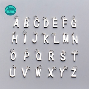 1PC S925 Sterling Silver 26 Alphabet Letter Charms,letter pendant charm