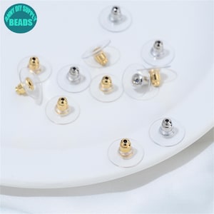 large Rubber Earring Backs,Silicone Comfort Earring Back Stoppers For large Earrings,Jewelry Making Supply