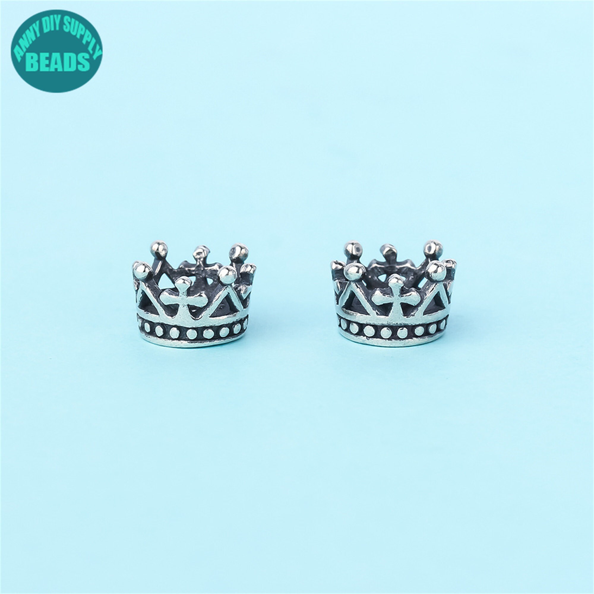 Ciondolo Con Ciondolo A Forma Di Corona Ciondolo In Argento - Foto 6