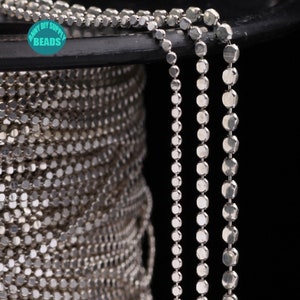 1.4/1.6/2.0mm S925 Sterling Silver Disc beads Chain,Sterling Silver Necklace chain,Silver Finished Chain necklace,silver Bracelet