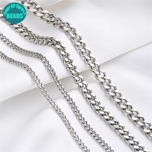 Platin- und vergoldete Messingkette, Halskettenkette, Dicke Kette, Kette in großen Mengen, Handgefertigte Kette, Kette pro Meter