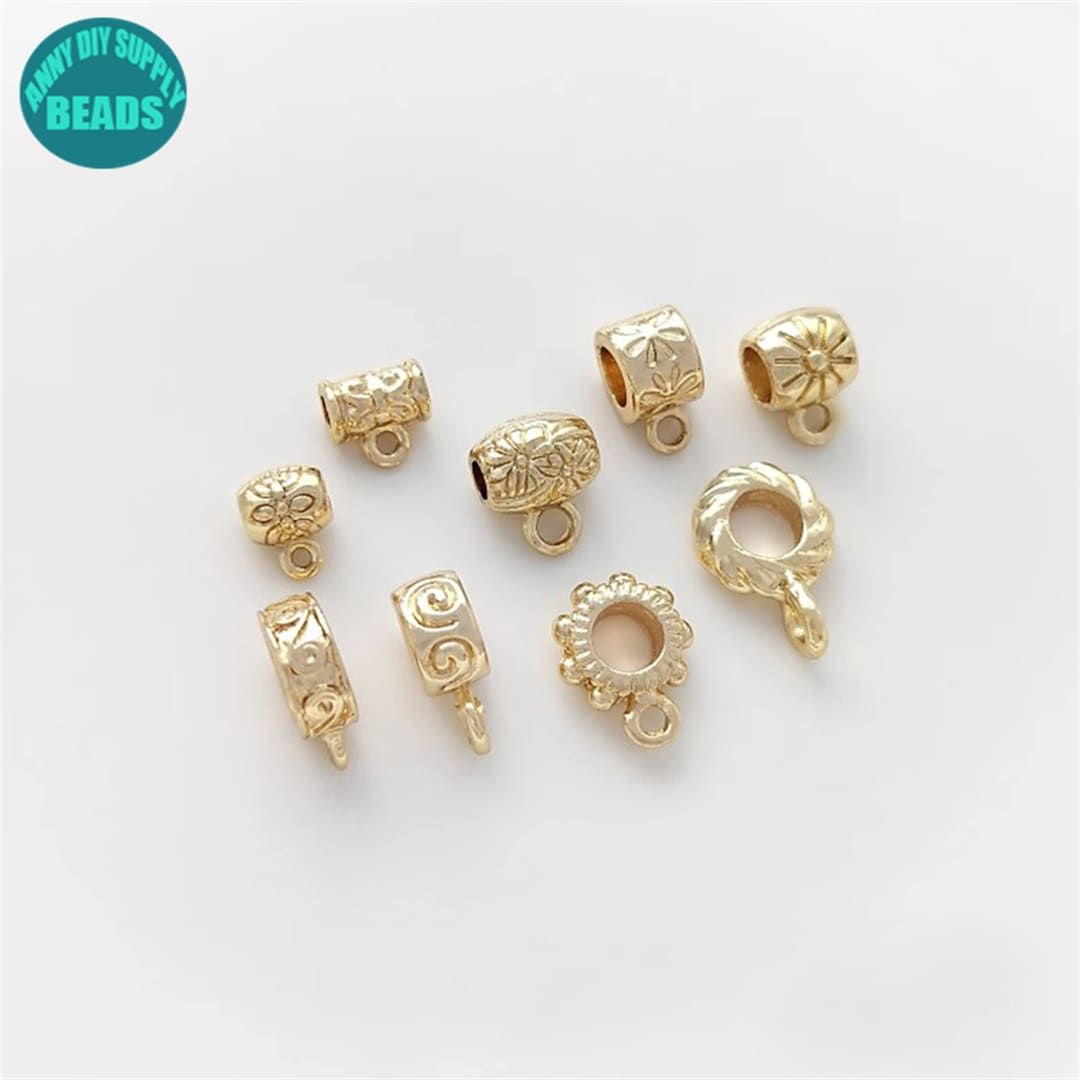 14k Gold Plated Bails,jewelry Bails,pendant Holder,gold Bails,gold