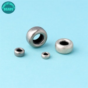 3-8mm S925 Sterling Silver Donut Beads,Bracelet Spacer Beads,Antique Silver Beads,Wheel Beads,Spacer Beads,Beads For Jewelry