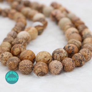 Picture Jasper Beads,Smooth Round Stone Beads,Natural Stone Beads,Full Strand