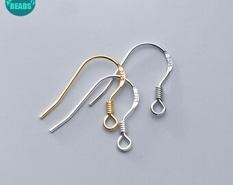 1/5/10/20 Pair S925 Sterling Silver Earring Hook,Earring Wire Hook, Silver french hooks