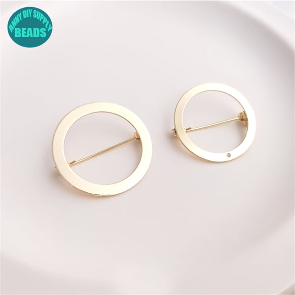 14K Real Gold Plated Brooch Support for Woman,Circle Brooch Support