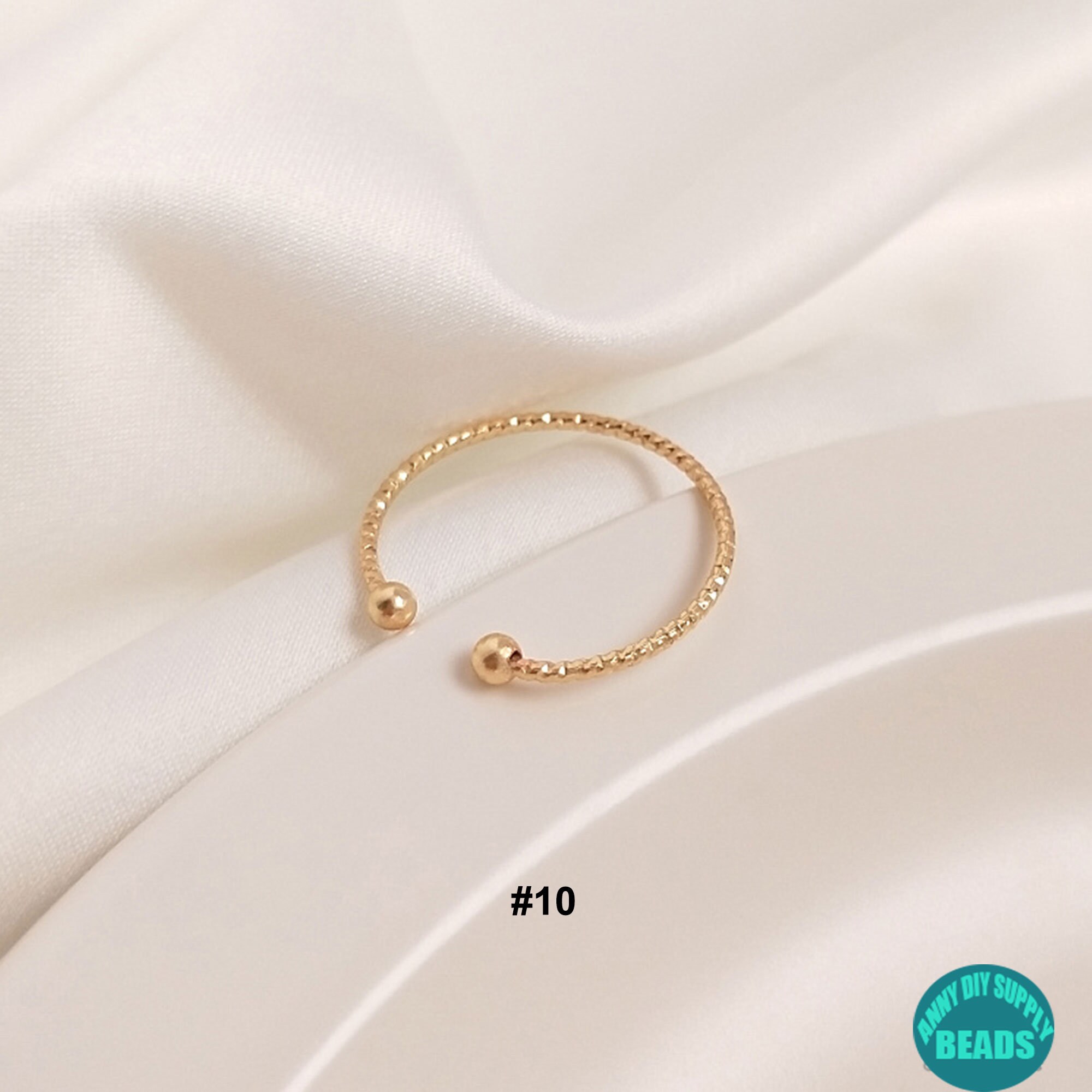 14K Real Gold Plated Brass Ringssimple Gold Rings Etsy