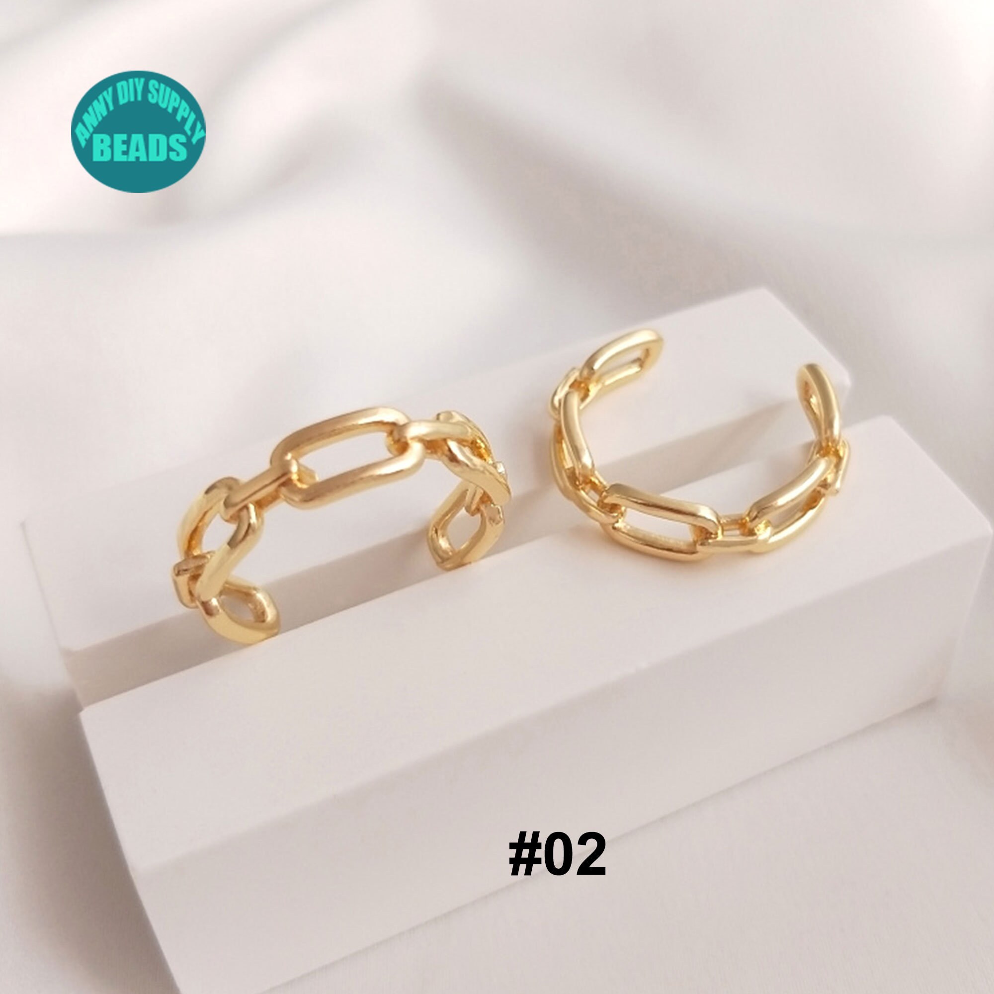 1PC 14K Real Gold Plated Brass Ringsgold Ringsopen Finger Etsy