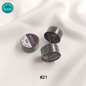 0,2 mm MIYUKI-tråd, nylontråd, liten spole, 50 yards/spole #21