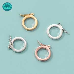 S925 Sterling Silver Pendant Hold Clasp,Can Open to attached pendant,Ring Pendant Holder,Silver Buckles,Jewelry Making supply
