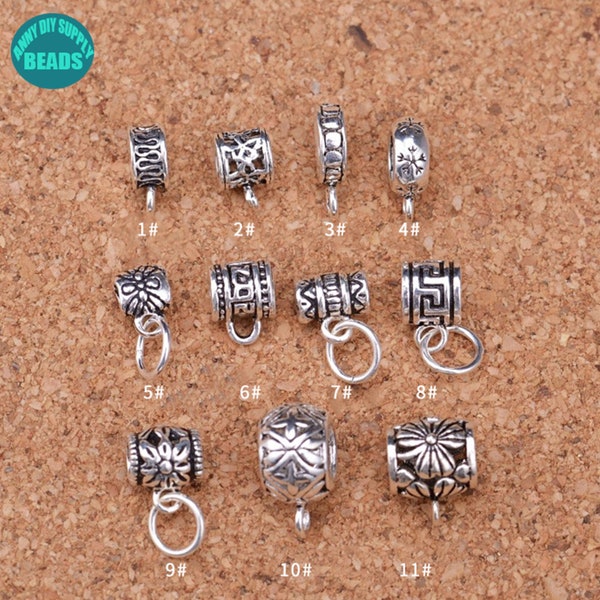 S925 Sterling Silver Bail Connector,Bead Bails,Silver Bead Bail,Charm Holder,Pendant Bails,Jewelry Bails