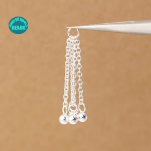 2/8/10PCS S925 Sterling Silver earring tassel pendant,Silver Tassel,Earring Tassel