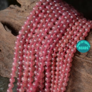 3A Grade Genuine Natural Strawberry Quartz Beads,Genuine Gemstone Beads,Strawberry Gemstone beads,15inch Full Strand