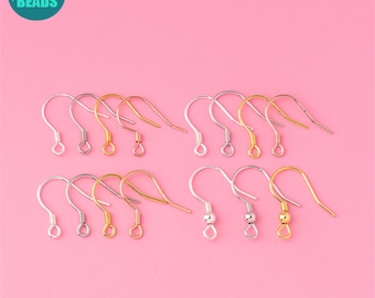 S925 Sterling Silver Earring Hook,Silver Earring Findings,Earring Making Supplies,Silver Earrings,Gold Earring Hooks,Rose Gold Earring