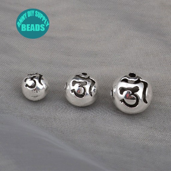925 Sterling Silver Beads Ball Spacer Beads Silver Mala Bead, Silver  Supplies Jewelry Making 