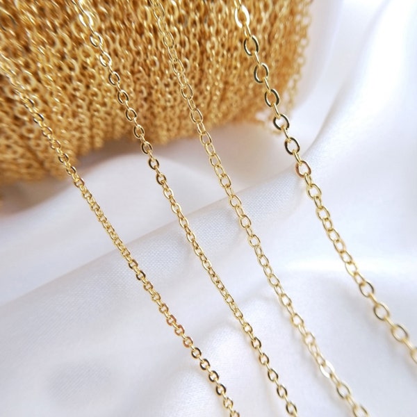 18K Gold Plating Chain,Necklace Chain,Cross Chain,O shaper chain,Bracelet Chain