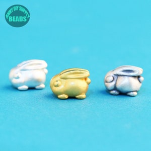 S999 3D Hard Silver Tiny Rabbit Beads,Cute Rabbit Beads,Bracelet Beads,Focal beads,Chinese Style Beads,Bunny Beads