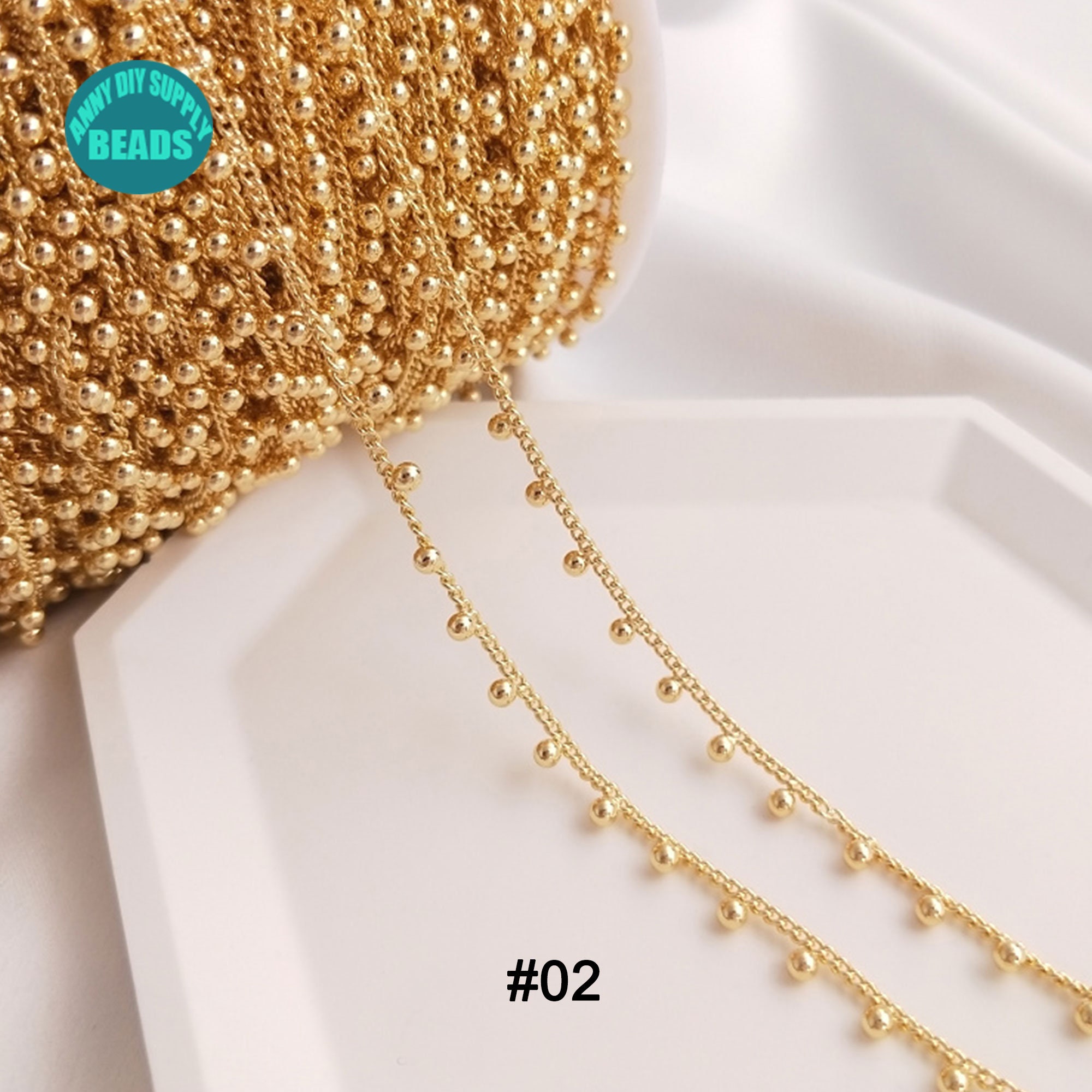 14K Real Gold Plated Necklace Chaingold Chain With Little Etsy