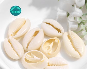 50/100/200 pcs Cowrie Shell beads,Natural Money Shell Bead,Cut Back No Hole Seashell beads