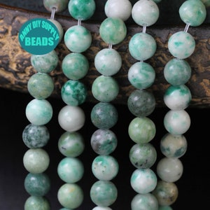 4/6/8/10mm Genuine Green Jasper Beads,Semi-Precious Gemstone Beads,Polised smotth Round beads,Full Strand gemstone beads