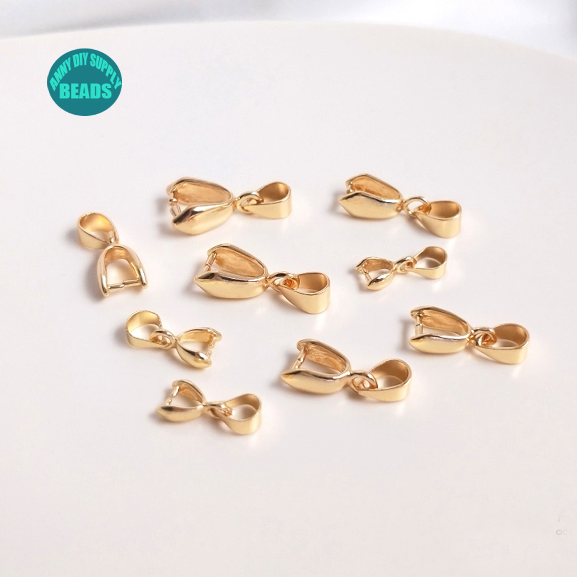 10/50/100PCS 14K Real Gold Plated Pinch Bailssmall Bails With Etsy UK