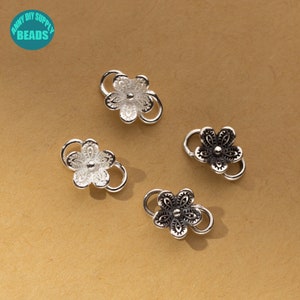 S925 Sterling Silver Flower S Clasp,Hook Clasp,Bracelet Clasp,Flower Clasp,Necklace Clasp,Metal Clasp,Jewelry Making Supply