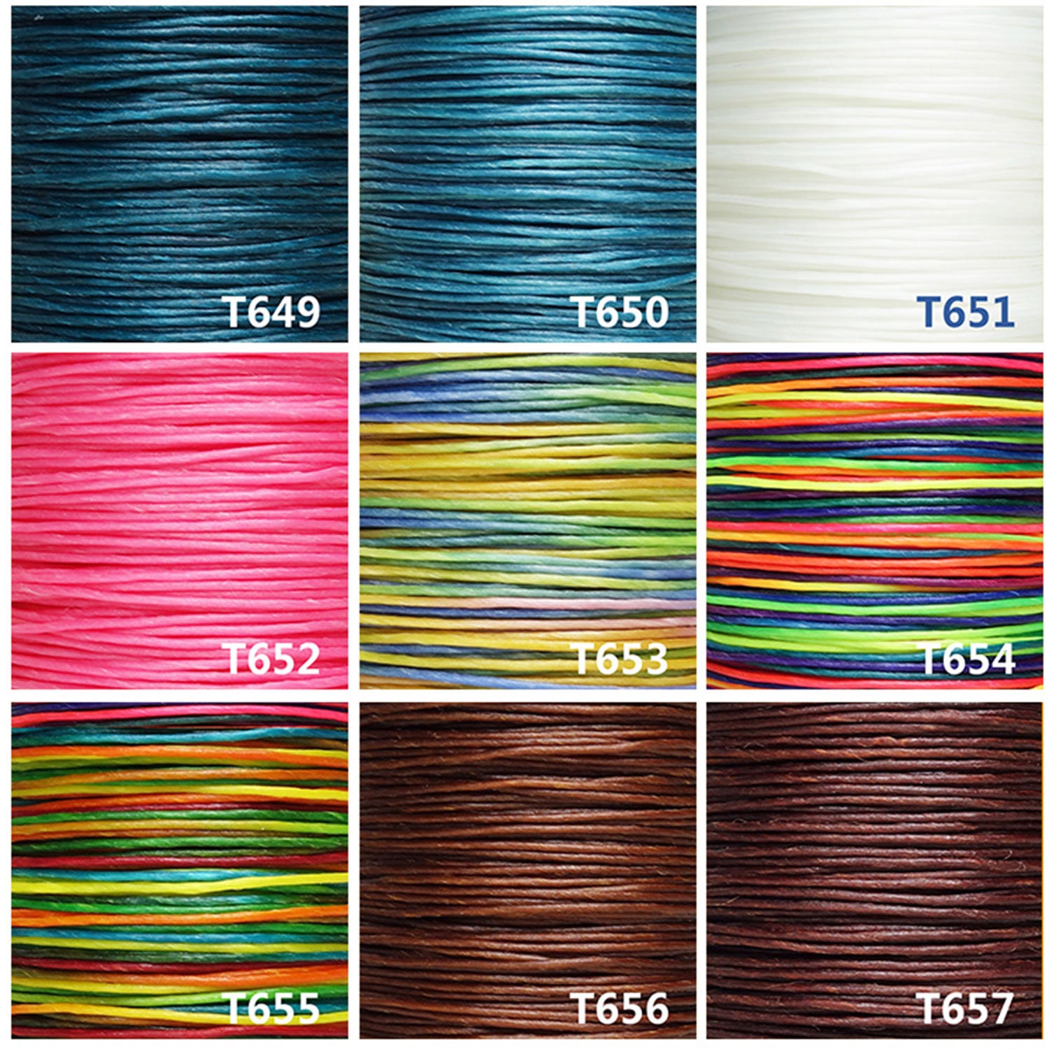 0.6mm 65 Colors Thailand Macrame Waxed CordSmooth Water Proof Etsy