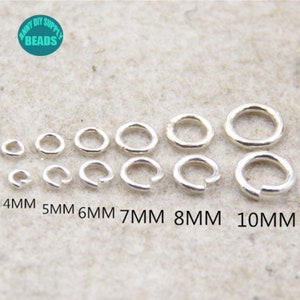 50PCS 100PCS S925 Sterling Silver Rings,Silver Jump Rings,Closed Rings,Rings For Bracelet,Jewelry Making Rings zdjęcie 2