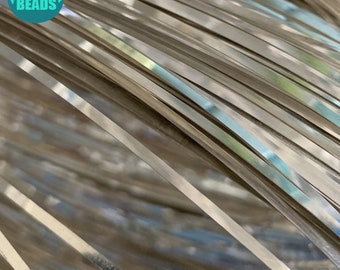 S999 Fine Silver Paper Thin Flat Wire - 2mm Wide, Thickness:0.18mm