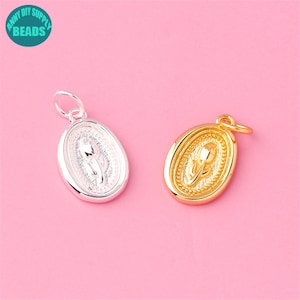 S925 Sterling Silver Tulip Pendant,Oval Pendant,Necklace Pendant