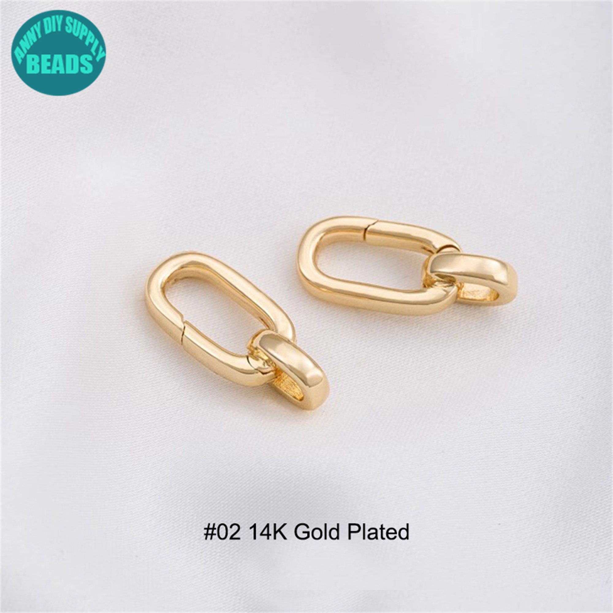 14K Gold Plated Brass Spring Clasp,o Shape Chain Hook,necklace