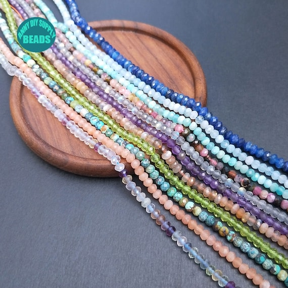 Buy Faceted Rondelle Gemstone Beads diamond Faceted Gemstone Beads