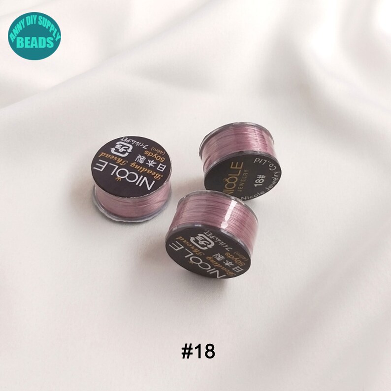 0,2 mm MIYUKI-tråd, nylontråd, liten spole, 50 yards/spole #18