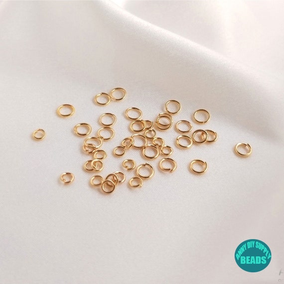 100pcs 14K Real Gold Plated brass Open Rings,Gold plated Jump Rings