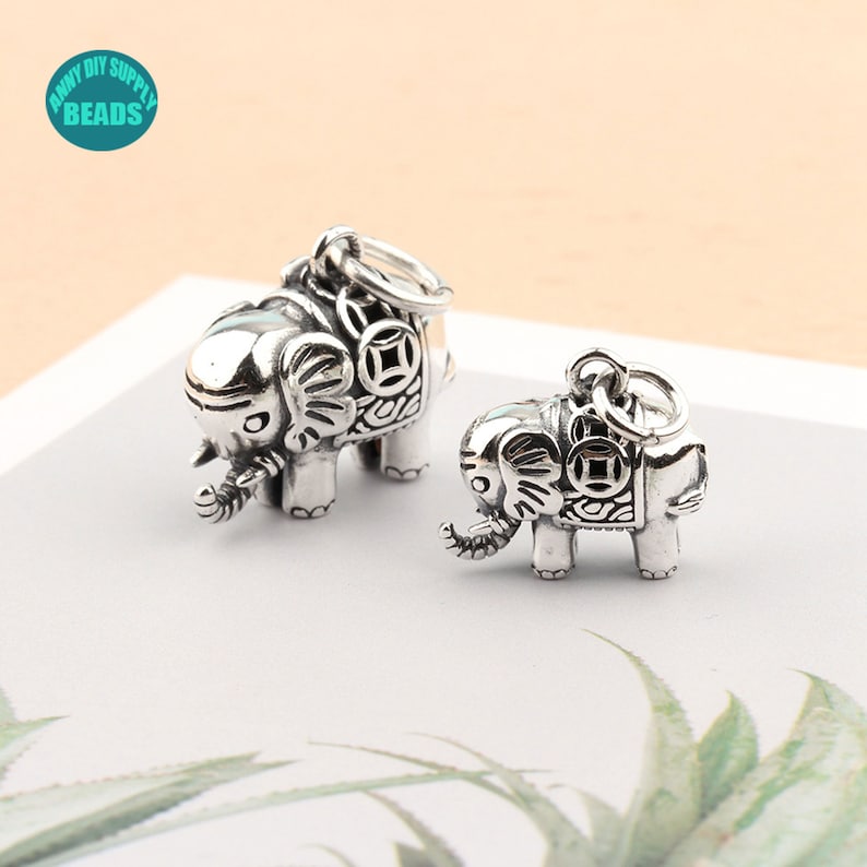 AMDXD Jewellery Men Women S925 Sterling Silver Pendant Necklaces Elephant Hollow Pendant AMDXD Jewellery Men Women S925 Sterling Silver Pendant Necklaces Elephant Hollow Pendant