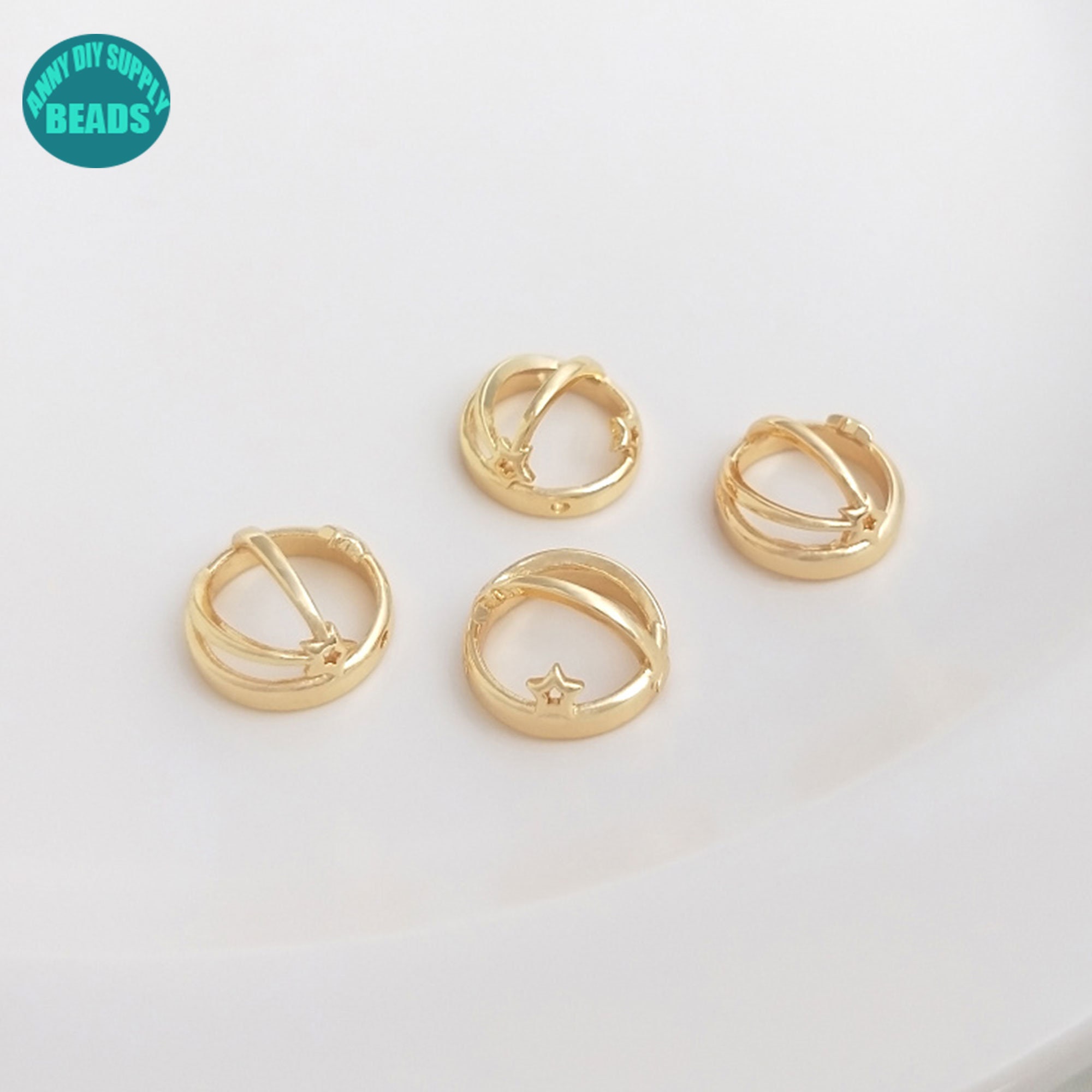 New 8mm 14K Gold Plated Brass Metal Luxury Flower Bead Caps For Jewelry  Making Component DIY Accessories Supplies End Bead Cap