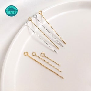 50PCS 14K Gold Plated brass Eye Hole Pin,Diamond Cut wire Eye Hole Pin,Jewerly Pin,20mm,30mm,40mm