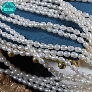 4.5-5mm Freshwater Pearl Beads,Rice Pearl Beads,Natural Pearl beads,Full Strand