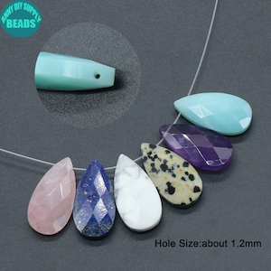 Gemstone Diamond Faceted Tear Drop Pendant,Gemstone Drop Necklace Pendant,Crystal Drop Pendant,Necklace pendant