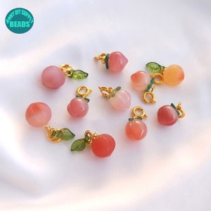 Nanjiang Agate Peach Pendant,Jewelry Supply,Necklace Pendant,Peach Charms,Gemstone Charms,send randomly